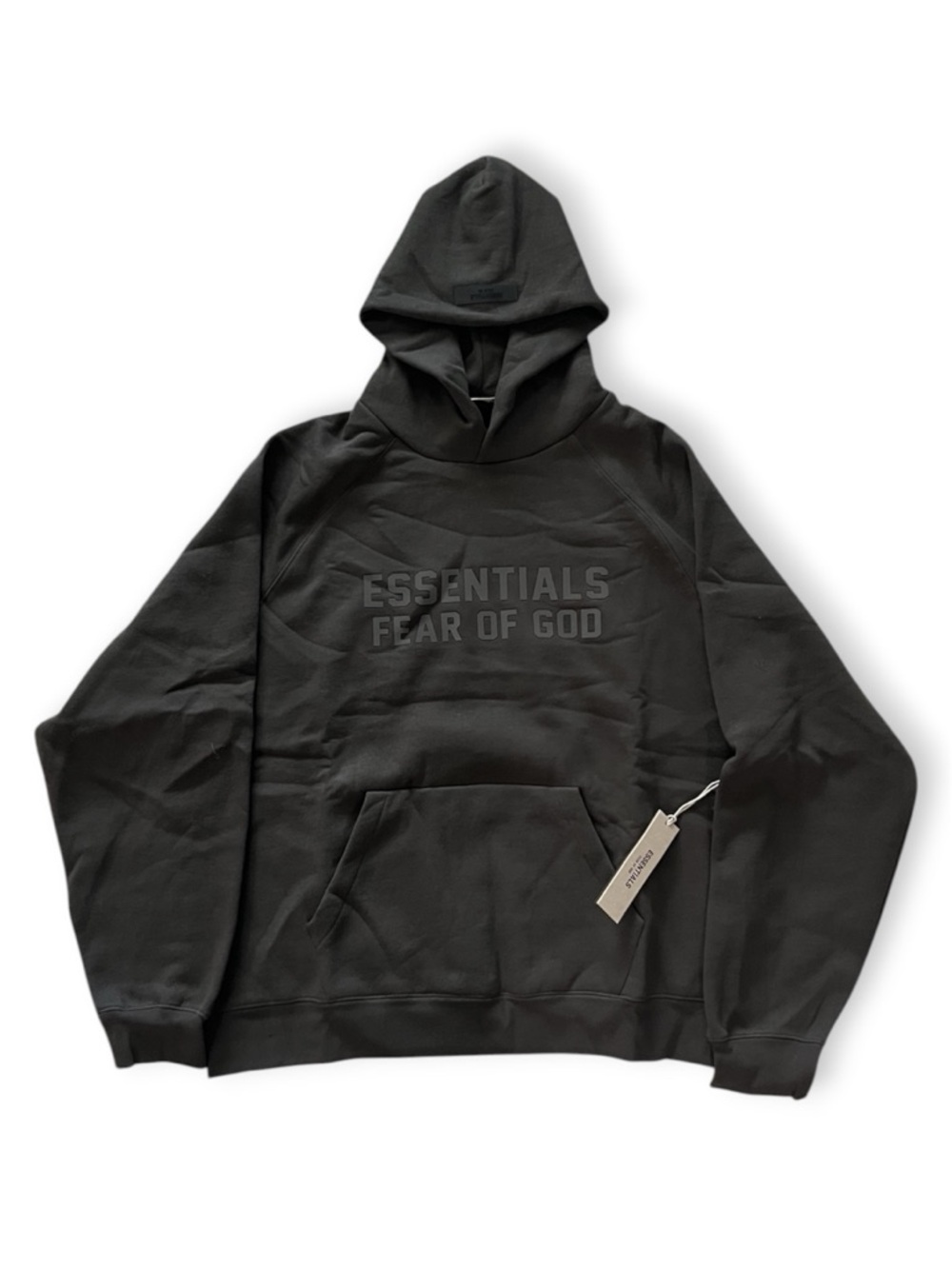 Fear of God Essentials Tonal Black Hoodie